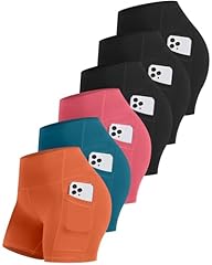 6 Packs - Black/Black/Black/Orange/Coral Pink/Peacock Blue