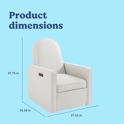 Image of Graco Olivia Nursery Power Recliner Swivel Glider, Ivory Basketweave