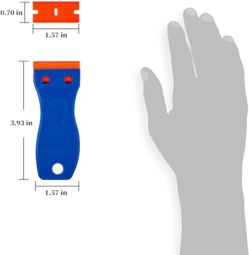 Image of NEXT GEEK Cleaning Scraper Tool Single Edged Multipurpose Labels, Sticker Remover 10 Piece Plastic Blades