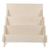GRIRIW 3stufe Holzregal Für Grußkarten Handyständer Kartenhalter Aus Holz Organizer Für Postkarten Fotos Schreibwarenhändler