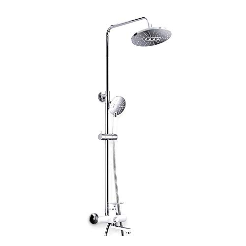 Colonne de douche murale avec robinet de baignoire intégré