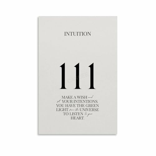 Angel Number 111 Intuition Numerology Positive Definition Poster (1) Canvas