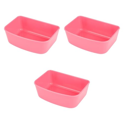 FewNvWa 3 Teile Fressnäpfe für Katzen und Hunde in der Transportbox, Rosa