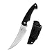 KUBEY KU231 10.4in Fixed Blade Hunting Knives with 5.4in Trailing Point D2 Blade and G-10 Handle for Outdoor Survival Camping and Bushcraft, w/Kydex Sheath (Stonewash)