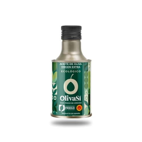 OLIVA SÍ Ecológico - Aceite de Oliva Virgen Extra 250ml Formato Lata | D.O.P. Priego de Córdoba | AOVE Gourmet Premium | Premiado en Concursos Internacionales y Nacionales