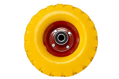 Ruota Antiforatura Industriale per Carriola Carrello di Trasporto e Attrezzature Adatta per Asse 4.10/3.50-4 Lunghezza mozzo 70mm
