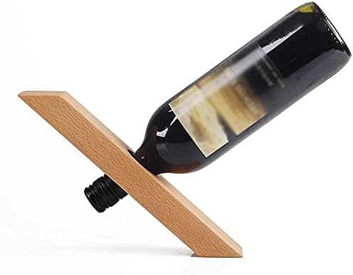 Wine Rack Wine Bottle Holder Countertop Wine Bottle Balance Bracket Display Stand, Wine Rack Freestanding Wooden Wine Cabinet Storage Rack Chihen210828(Color:Beech)