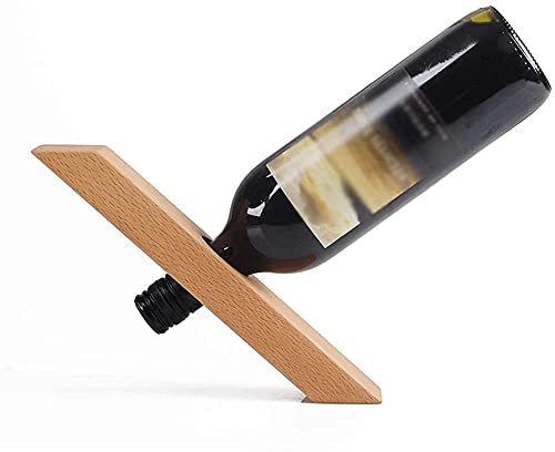 Wine Rack Wine Bottle Holder Countertop Wine Bottle Balance Bracket Display Stand, Wine Rack Freestanding Wooden Wine Cabinet Storage Rack Chihen210828(Color:beech) #TOP2