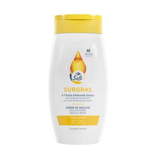 CARREFOUR SOFT – Gel Douche Surgras Nourrissant au Beurre de Karité, Douceur & Hydratation (250 mL) - Le Lot De 6
