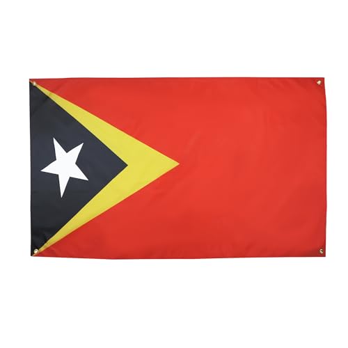 AZ FLAG Drapeau Timor Oriental 150x90 cm avec 4 oeillets, Pavillon Timorais pour balcon ou mur