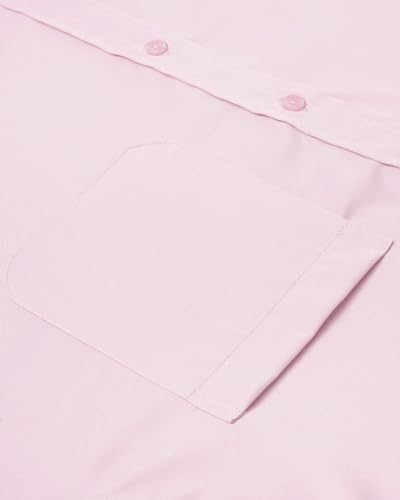 DEMEANOR Mens Dress Shirt Slim Fit Long Sleeve Button Down Shirts Stretch Wrinkle Free Formal Wedding Tops with Pocket4