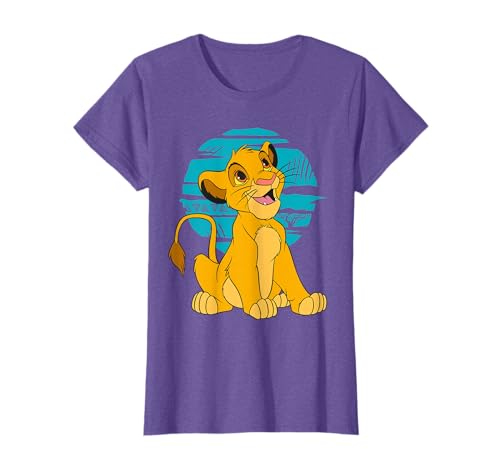 Disney The Lion King Young Simba Happy Blue Retro T-Shirt