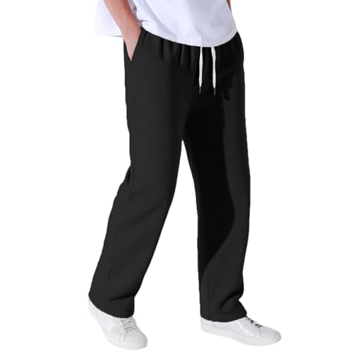 Wide Leg Sweatpants Men Baggy Big and Tall Casual Pants Stretch Waist Lightweight Chino Trousers Wrinkle Slacks3