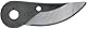 FELCO 5/3 Ersatz-Klinge mit Nieten 5/3 für Gartenscheren FELCO 5 + 160L