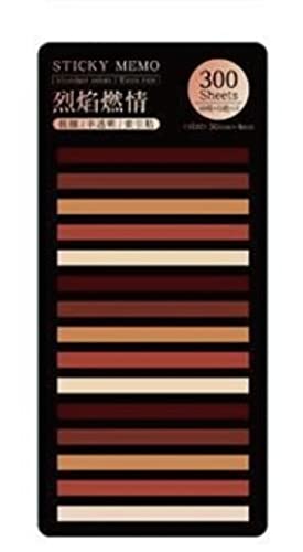 Marcador de linhas adesivo com 300 notas- design diversos (Paixão Flamejante)