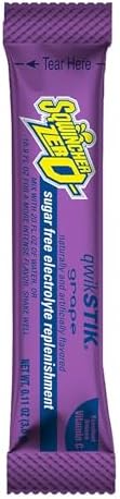 Sqwincher Quik Stik Zero Oral Electrolyte Solution Grape 0.11 oz. Packet 50 Ct