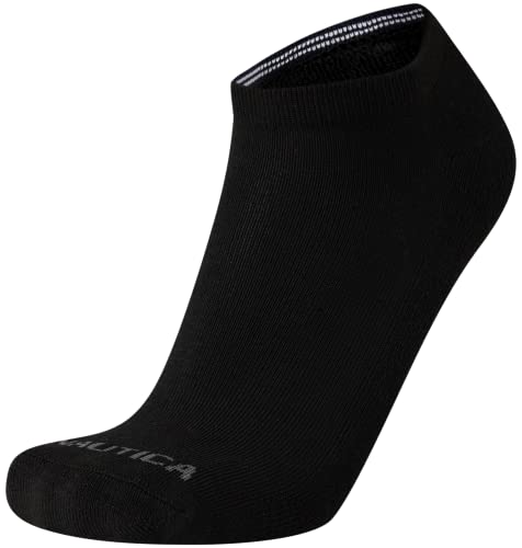 Nautica Men's Athletic Socks - Cushioned Low Cut Socks (8 Pack), Size Shoe Size: 6-12.5, Black #TOP5