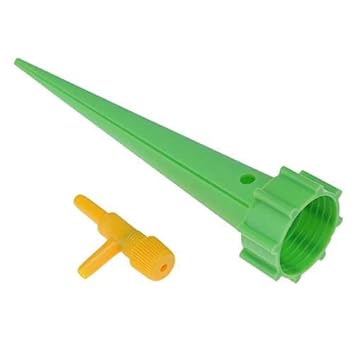 Eatech Automatic Watering Spikes Irrigation System Plant Self Watering System Vacation Plant Water Drip Houseplant Spikes Plant Flower (Green, Pack of 2 Pieces)
