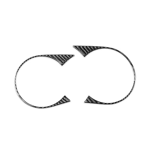 PJFUS Real Premium Carbon Fiber Dash Speedometer Side Panel Frame Decal Soft Sticker Compatible with Tacoma 2009 2010 2011 2012 2013 2014 2015 Auto Interior Black Accessories 2pcs