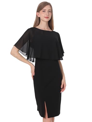 Baoqiya Capelets for Women Shawls and Wraps Soft Chiffon Cape For Wedding Party Evening Dress Bridal Cover Ups