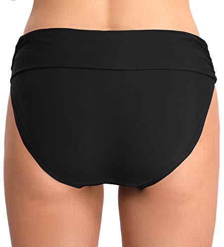 Image of Women's Bathing Suit Bottoms Full Coverage Ruched Bikini Tankini Bottom Swimsuit Brief
