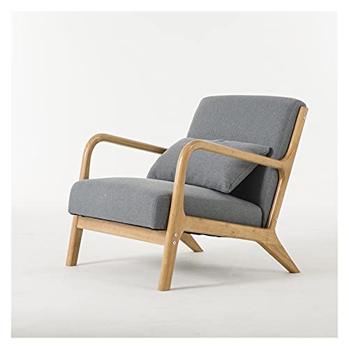 Sillon Relax Silla Perezosa,Sillón nórdico para salón,Comedor o Dormitorio,Butaca Moderna con Patas de Madera,Sillón Nórdico Acolchado Silla Individual,Comedor o Dormitorio,120° single sofa chair