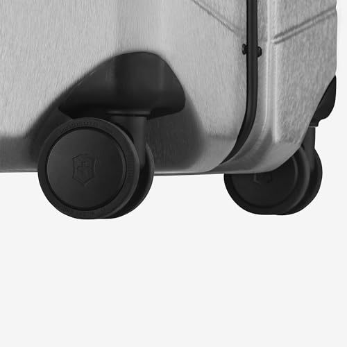 Image of Victorinox Lexicon Framed Series, Swiss Designed Hardside Check-in Luggage, Large Suitcase | Premium Swiss Trolley Bag for Travel | 96 litres, Silver, TSA Locks, 1+ 10 Year Warranty | 610542