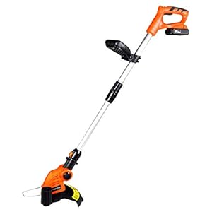 Cordless Electric Grass Trimmers Powerful Lawn Mower Teles Lightweight Rechargeable Lawn Edger for Tree Branch Hedges DIY Garden Care Tool (Color : A) (B)