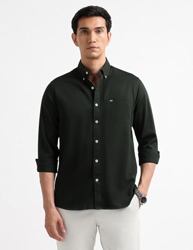 Image of Arrow Striped Slim Fit Mens Casual Shirts - 100% Cotton, Breathable & Comfortable, Full Sleeves Shirts for Men