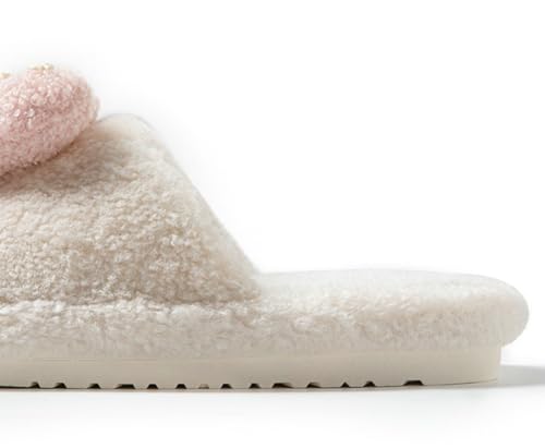 Niction Heart Shape Slippers for Women Soft Ladies Bedroom Slippers Open Toe Memory Foam House Shoes Slip on fluffy Slippers4