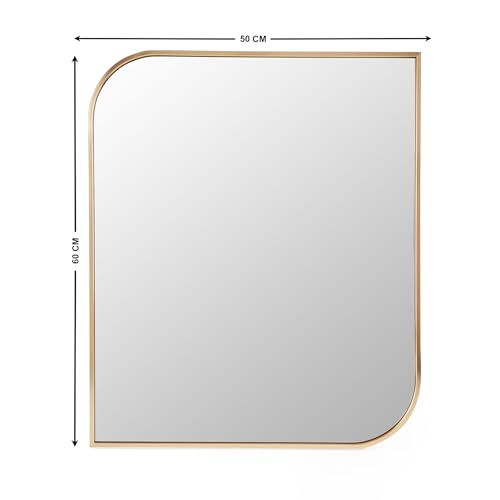 Image of Home Centre Reflection Metal Wall Mirror - 50x60cm