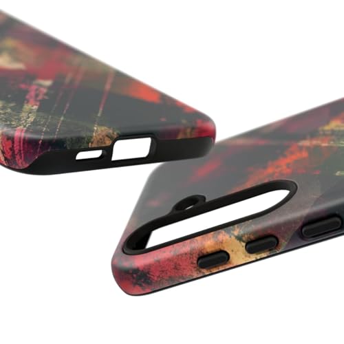 Coque Samsung S24 Plus bordeaux rigide mate motif grunge - 3