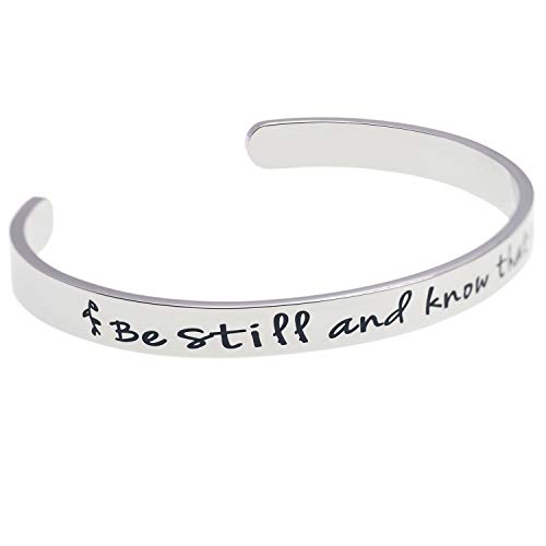 Be Still and Know That I am God Bracelet Encouragment Bracelet Stacking Religious Christian Bracelets Psalm 46:10 Bible Verse Bracelet2