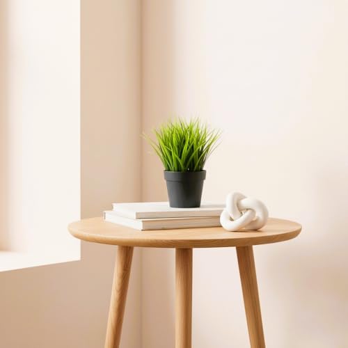 Image of PAPERI Artificial Plants with Pot - Realistic Faux Herb, Balcony Decoration Items, Outdoor Garden Decorative Fake Plant, Plastic Vine Leaves with Pot, Long Green Leaf Vines for Living Room Pack of 1