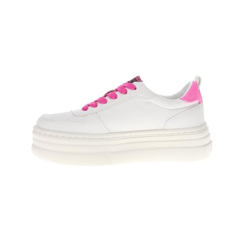 VINTAGE HAVANA Womens Hunter Metallic Platform Lace Up Sneakers Shoes Casual - Pink3