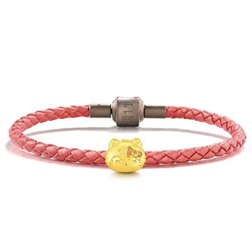 Chow Sang Sang Sanrio 999 24K Solid Gold Hello Kitty Werewolf Mini Charm Bracelet for Women and Girls 92863C
