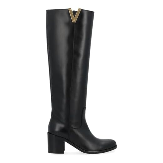 Botín De Tacón Via Roma 15 Negro Con V