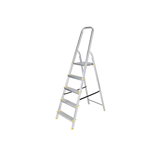 Preisvergleich Produktbild axentia 127998 Trittleiter 5-stufig - Aluleiter klappbar