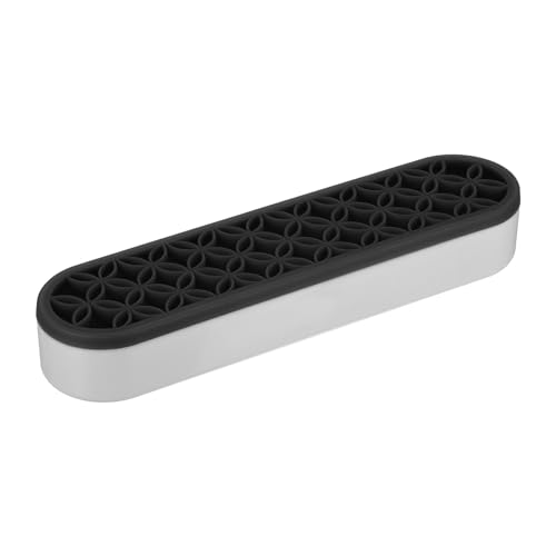 Image of PATIKIL Diamond Painted Pen Holder, Silicone Makeup Brush Holder Multi-Purpose Cosmetic Storage Box Desktop Organizer for Art Craft, Black