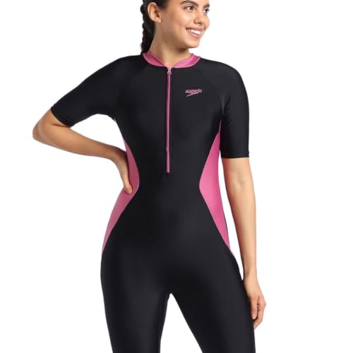 Image of Speedo Women's Endurance10 Essential Panel Kneesuit Swimming Costume Swimwear