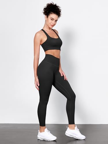 ODODOS Tummy Control Compression Leggings for Women, 25" / 28" High Waist Workout Running Yoga Pants4