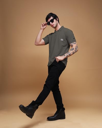 Image of Men's Polo T-Shirt Cotton Casual Comfortable Relaxed Fit Regular Collar Neck Stylish Half Sleeves Daily Office Formal Wear T-Shirt for Men