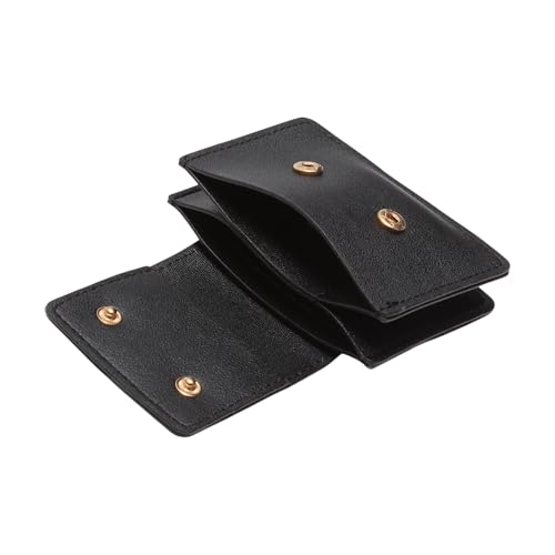 1Pcs Pouch for Money Short Heart Embossed Wallet PU Leather Black 9.8x7.5cm3