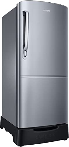 Image of Samsung 183 L, 2 Star, Digital Inverter, Direct-Cool Single Door Refrigerator (RR20C2812S8 /NL, Silver, Elegant Inox, Base Stand Drawer)