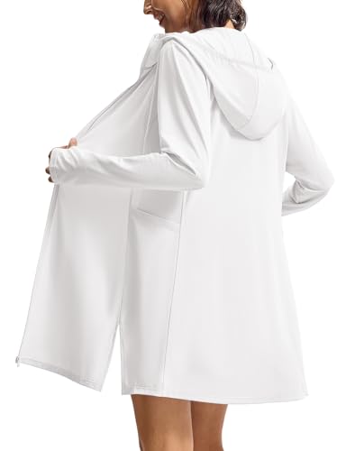 TBMPOY Women's Swim Cover Up UPF 50+ Sun Protection Long Hoodie Jacket SPF Lightweight Beach Swimwear Coverups 20252