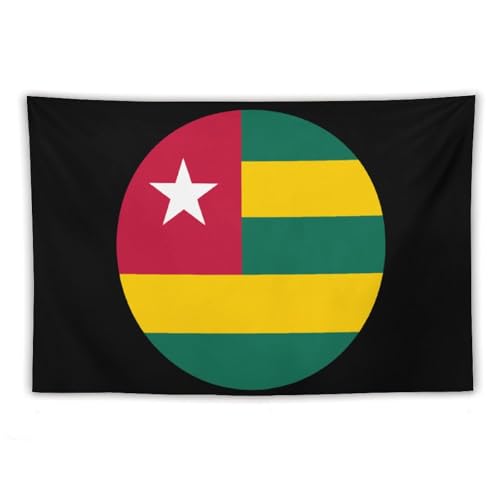 Tapisserie murale drapeau Togo tissu esthétique grand format suspendu