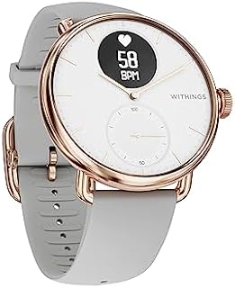 Withings ScanWatch - Hybrid Smartwatch mit EKG, Herzfrequenzsensor & Oximeter, Multisport Hybrid Smartwatch Herren/Damen, 30-Tage Akkuladung, Aktivitäts- & Schlaftracking, Android/iOS kompatibel