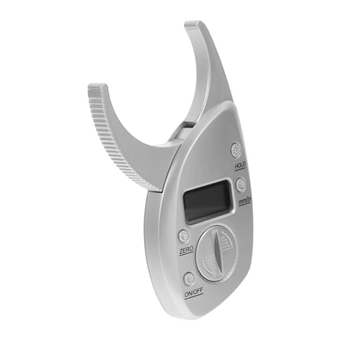 GANAZONO Calibrador Analizador Grasa Corporal Portátil con Pantalla LCD Herramienta Precisa y Duradera para Medir Pliegues Cutáneos Color Plata