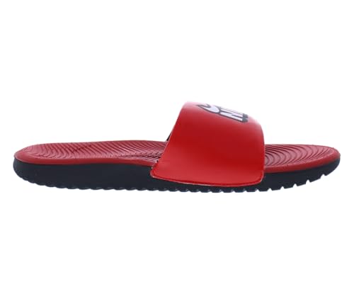 Image of Nike Kawa Slide Fun PS Boys Shoes Size 4, Color: University Red /Cloud White /Black-Red