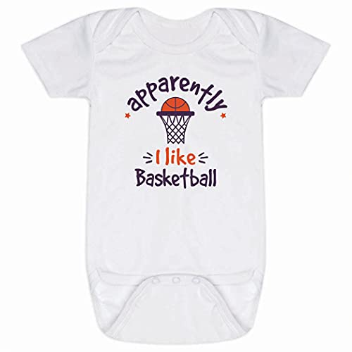 Image of ChalkTalkSPORTS Basketball Baby & Infant One Piece | Basketball Theme Bodysuits
